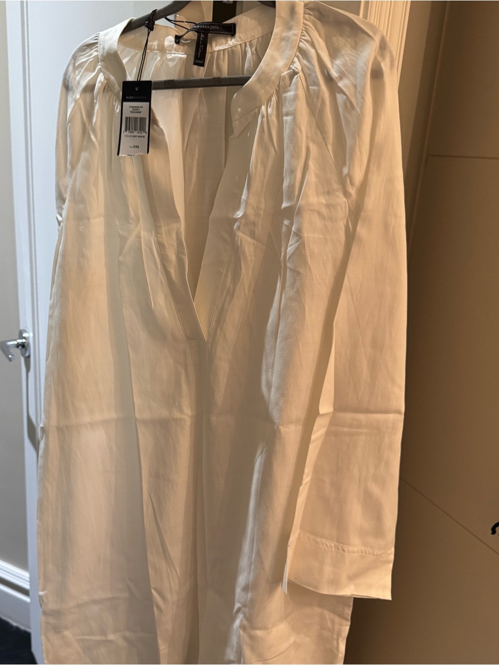 BCBGMaxAzria Off-White Button-Down Roxanne Shirt